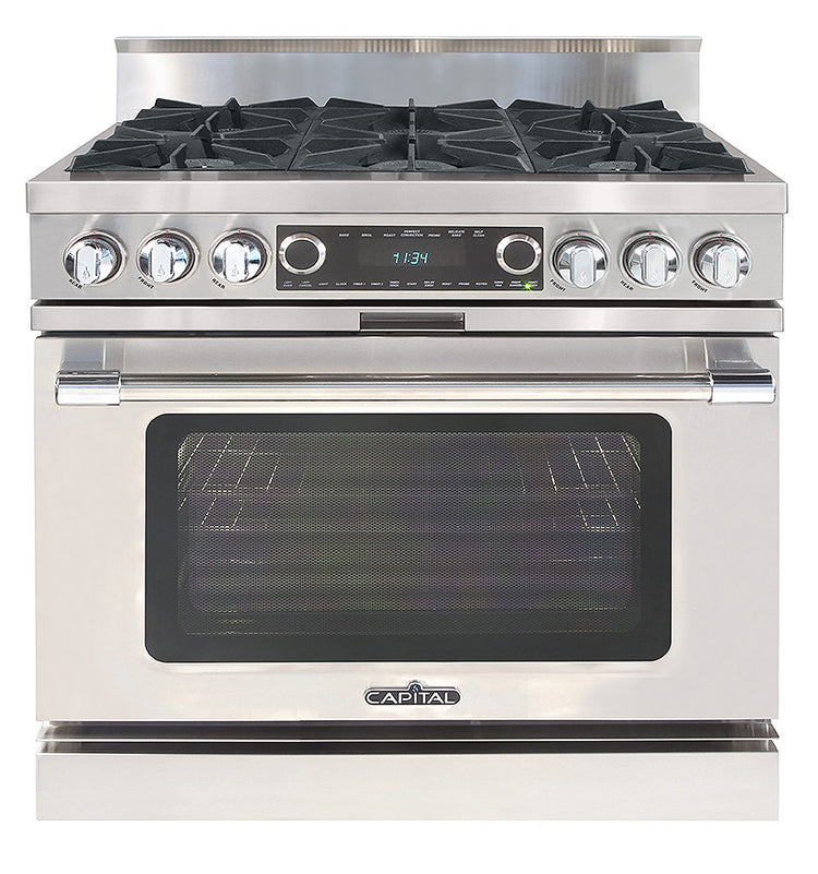 COB366N Capital 36" Grand Chef Dual Fuel Range with 6 Open Burners - Natural Gas - Stainless Steel