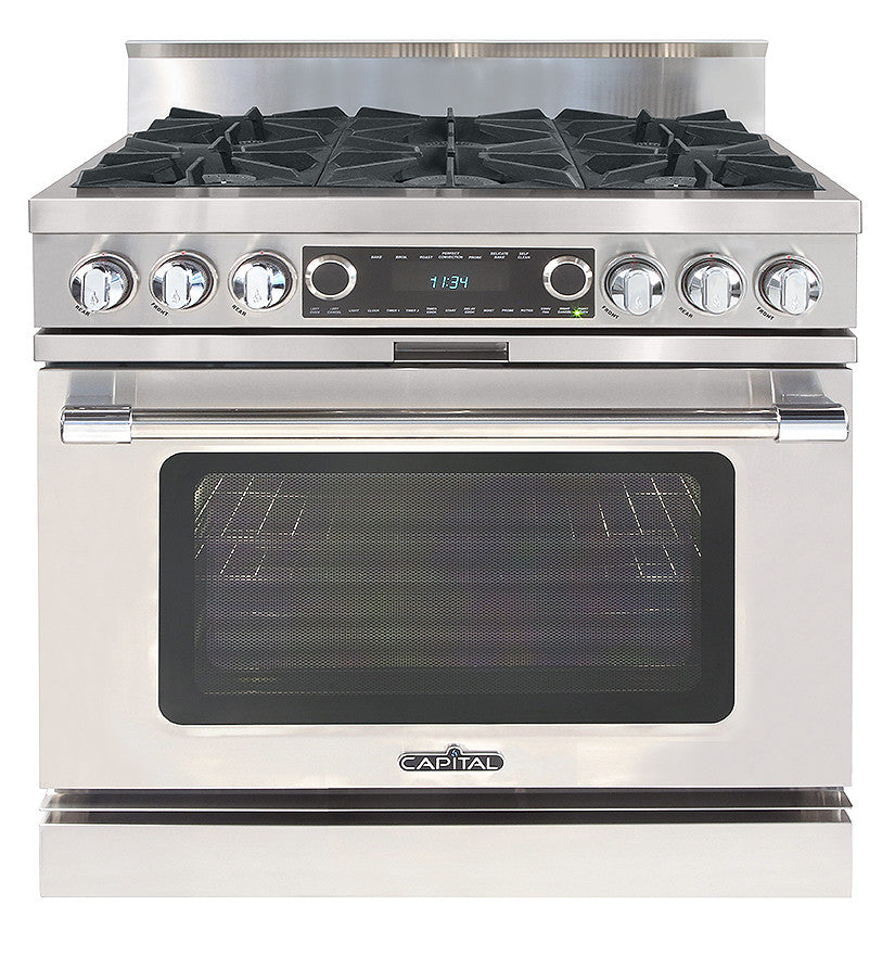 COB366N Capital 36" Grand Chef Dual Fuel Range with 6 Open Burners - Natural Gas - Stainless Steel