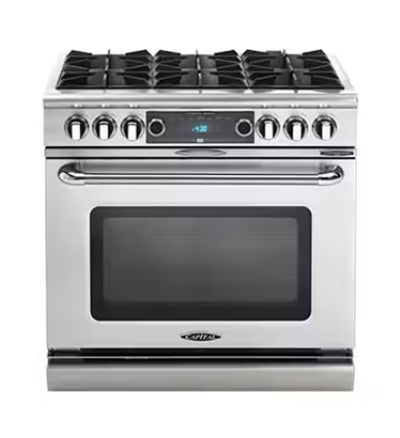 Capital -  36 Inch Freestanding Professional Dual Fuel Range with 6 Open Burners