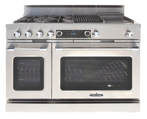 CSB484BGL Capital 48" Grand Chef Dual Fuel Range with 4 Sealed Burners + 12" Grill + 12" Griddle - Liquid Propane - Stainless Steel