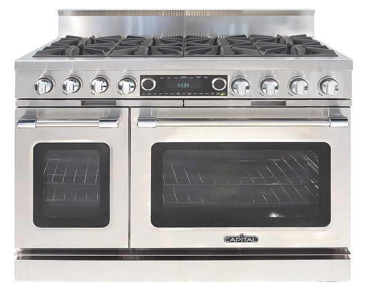 COB488N Capital 48" Grand Chef Dual Fuel Range with 8 Open Burners - Natural Gas - Stainless Steel