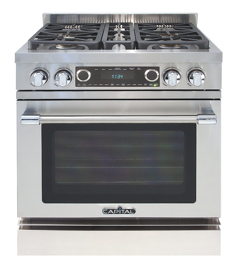 CSB304N Capital 30" Grand Chef Dual Fuel Range with 4 Sealed Burners - Natural Gas - Stainless Steel