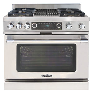 CSB362B2N Capital 36" Grand Chef Dual Fuel Range with 4 Sealed Burners + 12" Grill - Natural Gas - Stainless Steel