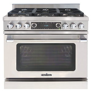 CSB366N Capital 36" Grand Chef Dual Fuel Range with 6 Sealed Burners - Natural Gas - Stainless Steel