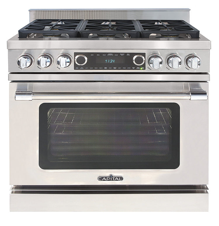 CSB366N Capital 36" Grand Chef Dual Fuel Range with 6 Sealed Burners - Natural Gas - Stainless Steel