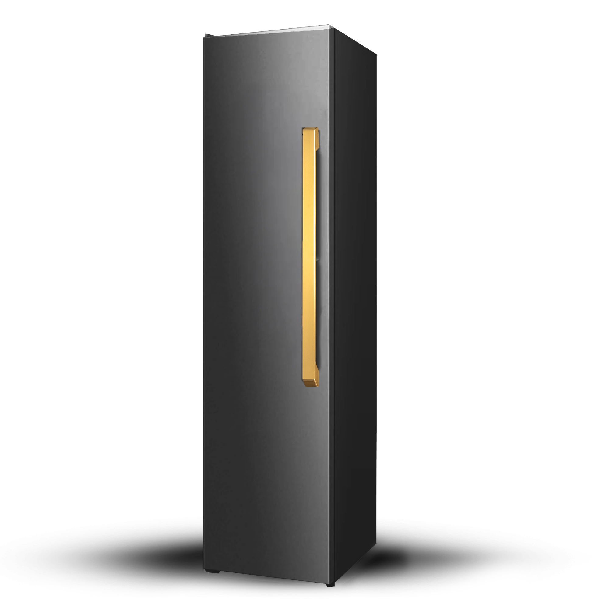 Induction Hardware 18" Built-In Freezer Column, ORION Edition Black Stainless with Gold