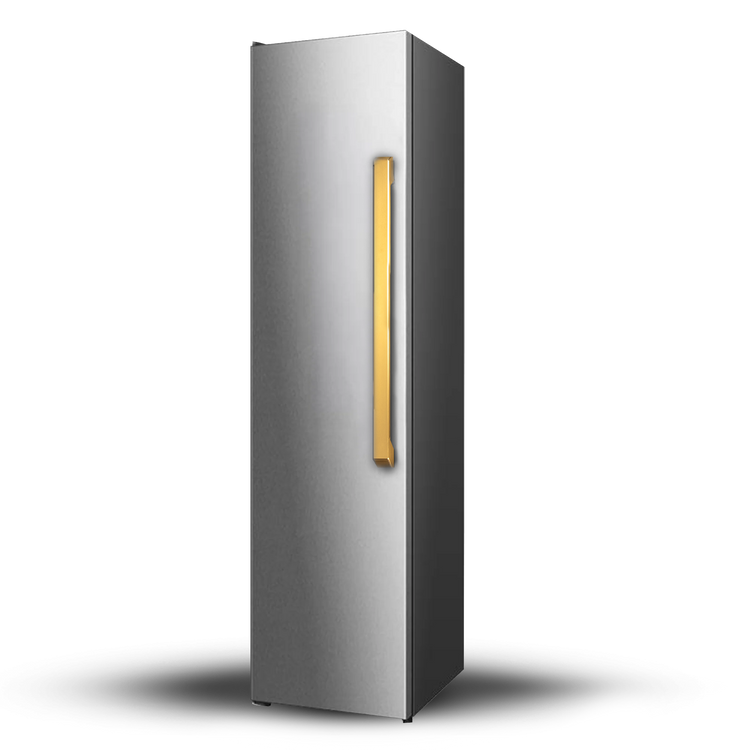 Induction Hardware 18" Built-In Freezer Column, VEGA Edition Stainless Steel with Gold