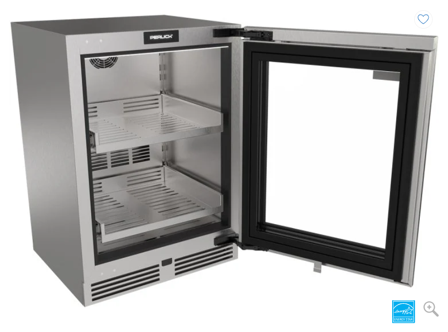 Perlick G5 Luxe 24" Premium Glass Door Refrigerator