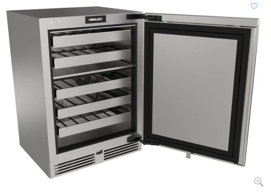 Perlick G5 Luxe 24" Premium Solid Door Dual Zone Wine Reserve