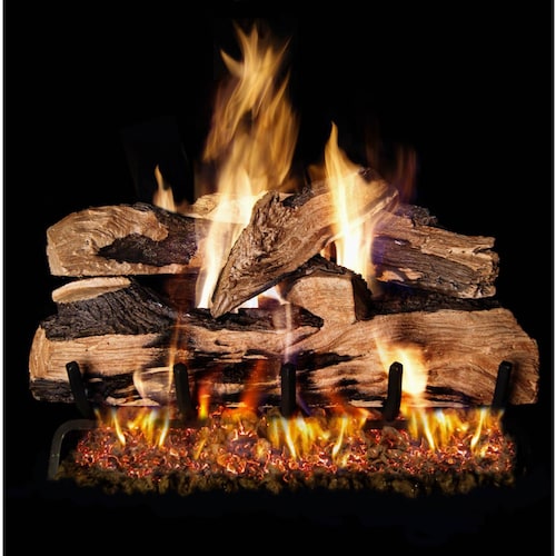 Napoleon 24-Inch FiberGlow Natural Gas Vented Gas Log Set With Electronic Ignition