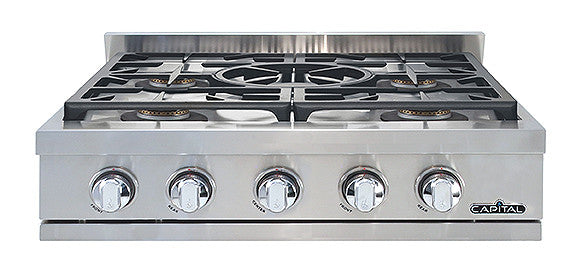 GRT305L Capital 30" Gas Rangetop with 5 Sealed Burners - Liquid Propane - Stainless Steel