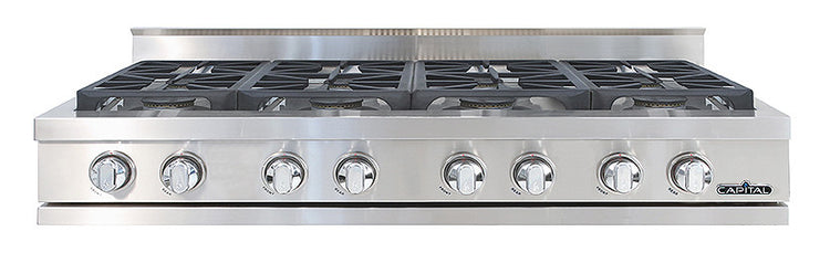 GRT488N Capital 48" Gas Rangetop with 8 Sealed Burners - Natural Gas - Stainless Steel