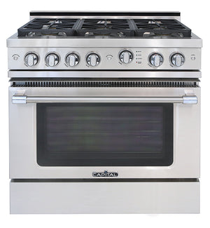 GSCR366L Capital 36" Grand Chef Gas Range 6 Sealed Burners - Liquid Propane - Stainless Steel