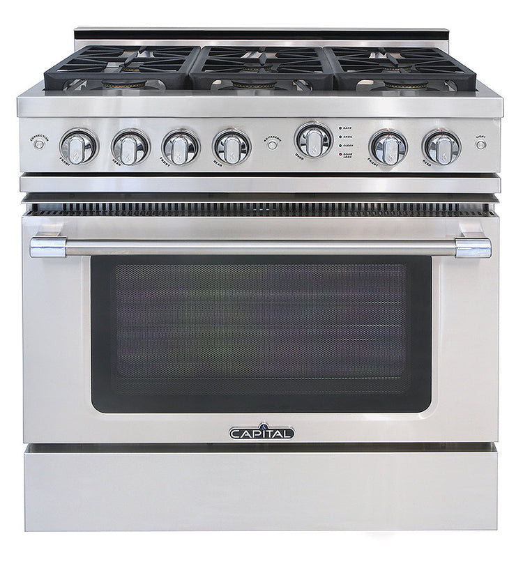 GSCR366L Capital 36" Grand Chef Gas Range 6 Sealed Burners - Liquid Propane - Stainless Steel