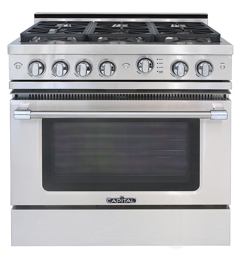 GSCR366L Capital 36" Grand Chef Gas Range 6 Sealed Burners - Liquid Propane - Stainless Steel