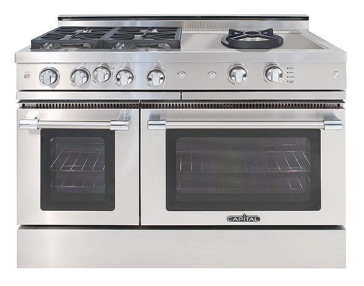 GSCR484WN Capital 48" Grand Chef Gas Range 4 Sealed Burners and 24" Wok - Natural Gas - Stainless Steel
