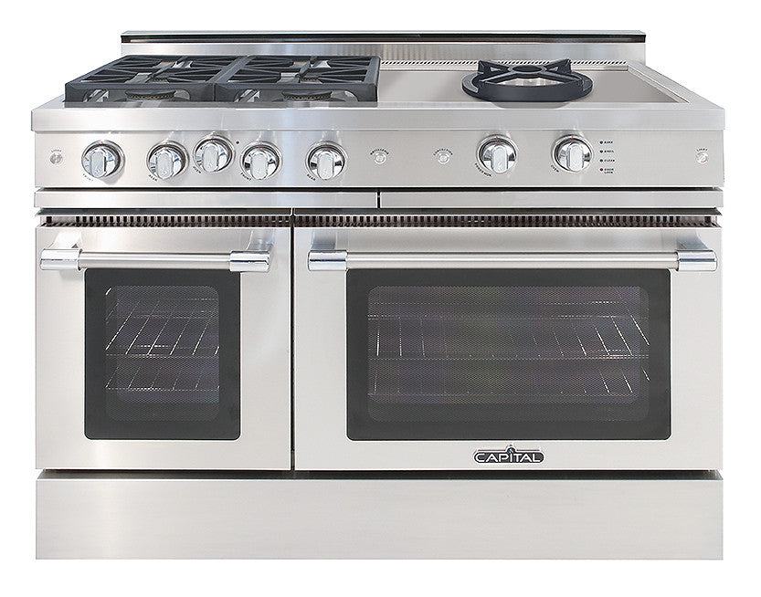 GSCR484WN Capital 48" Grand Chef Gas Range 4 Sealed Burners and 24" Wok - Natural Gas - Stainless Steel