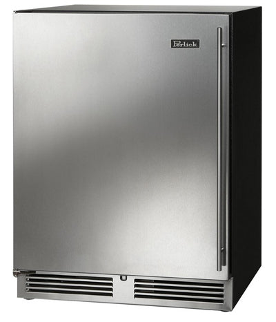 Perlick 24" ADA Compliant Indoor Refrigerator - Solid Stainless Steel Door - Left Hinge - HA24RB-4-1L