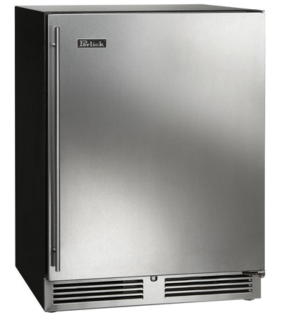 Perlick 24" ADA Compliant Indoor Refrigerator - Solid Stainless Steel Door - Left Hinge - HA24RB-4-1L