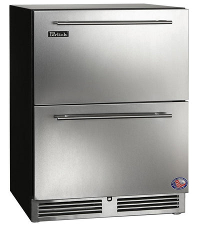 Perlick 24" ADA Compliant Series Indoor Refrigerator with Stainless Steel Drawers - HA24RB-4-5