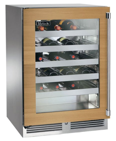 Perlick HA24WB-4-4L Single Zone Wine Reserve, Panel Ready Glass Door, Hinged Left - HA24WB-4-4L