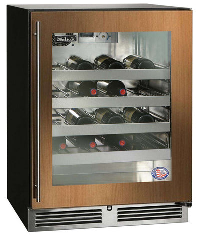 Perlick HA24WB-4-4L Single Zone Wine Reserve, Panel Ready Glass Door, Hinged Left - HA24WB-4-4L