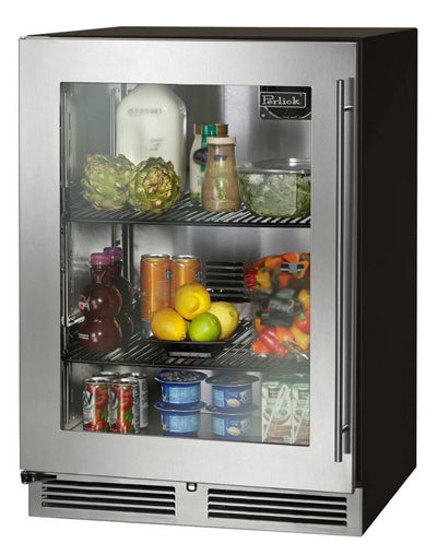 Perlick 24" Commercial Series Built-in Refrigerator - Stainless Glass Door - HC24RB-4-3L