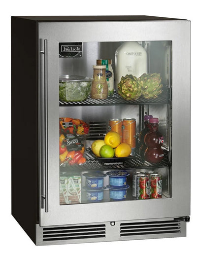 Perlick 24" Commercial Series Built-in Refrigerator - Stainless Glass Door - HC24RB-4-3L