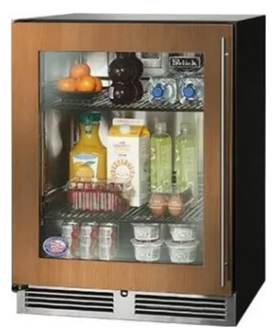 Perlick 24" Commercial Series Built-in Refrigerator - Overlay Glass Door - HC24RB-4-4L