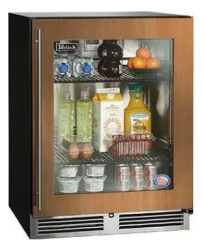 Perlick 24" Commercial Series Built-in Refrigerator - Overlay Glass Door - HC24RB-4-4L