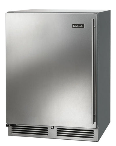 Perlick C-Series 24 Inch Wide 5.2 Cu. Ft. Energy Star Rated Outdoor Compact Refrigerator with Right Hinge and Door Lock - HC24RO-4-1RL