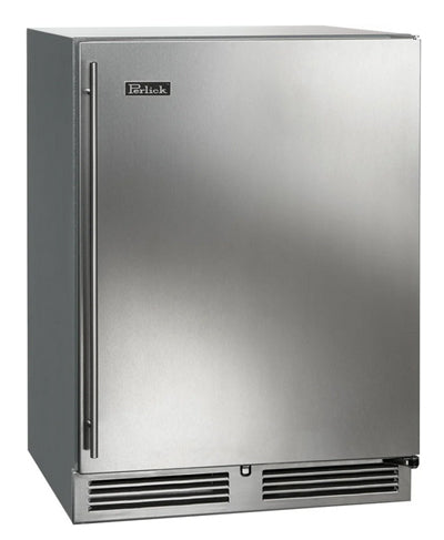 Perlick C-Series 24 Inch Wide 5.2 Cu. Ft. Energy Star Rated Outdoor Compact Refrigerator with Right Hinge and Door Lock - HC24RO-4-1RL