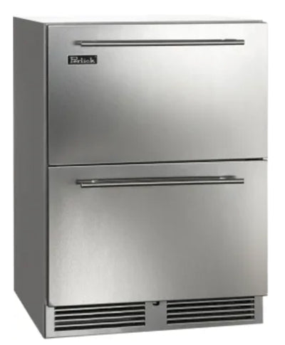 Perlick C-Series 24 Inch Wide 5.2 Cu. Ft. Outdoor Refrigerator Drawer with Door Lock - HC24RO-4-5DL