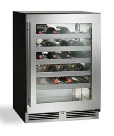 Perlick 24" Wide Commercial Series 45 Bottle Single Zone Stainless Steel Commercial Wine Refrigerator - HC24WB-4-3L