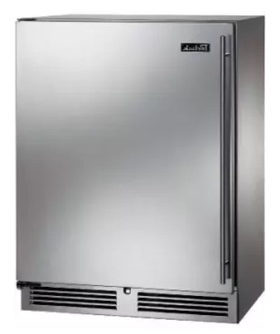 Perlick 18" Depth Signature Series Sottile Outdoor Refrigerator - Solid Stainless Steel Door - Left Hinge - HH24RO-4-1L