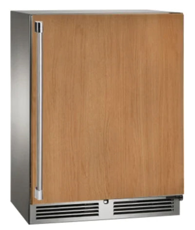 Perlick 24" Wide Signature Series 20 Bottle Single Zone Panel Overlay Left Hinge Wine Refrigerator - HH24WS-4-2L