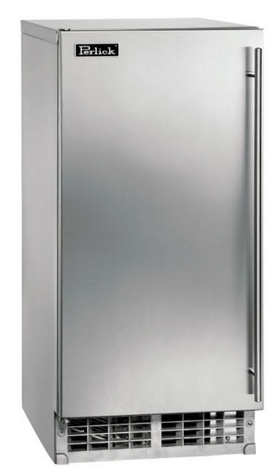 Perlick 15" Cubelet Ice Maker, 80 lbs Daily Production, Left Hinge with Nugget Ice – Stainless Steel (Model HP15CU-1L)