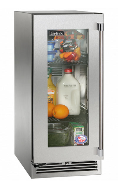 Perlick Signature Series 2.8 Cu. Stainless Steel Frame Beverage Center - HP15RS-4-3L