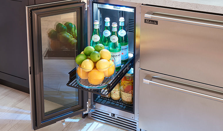 15" Signature Series Indoor Refrigerator with Solid Stainless Steel Door