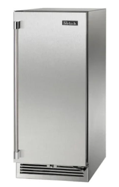 Perlick HP15WO-4-1RL 15" Signature Series Outdoor Wine Reserve with stainless steel solid door, hinge right, with lock - HP15WO-4-1RL