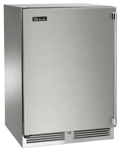 Perlick Signature Series 24 Inch Wide 5.2 Cu. Ft. Energy Star Rated Outdoor Compact Refrigerator with Right Hinge and Door Lock - HP24RO-4-1RL