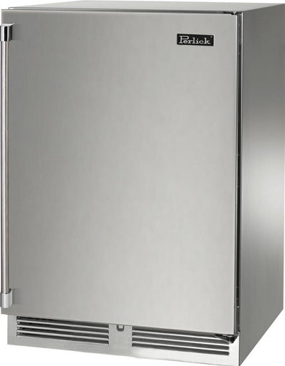 Perlick 24" Signature Series Refrigerator - Solid Stainless Door - Right Hinge - HP24RS-4-1R