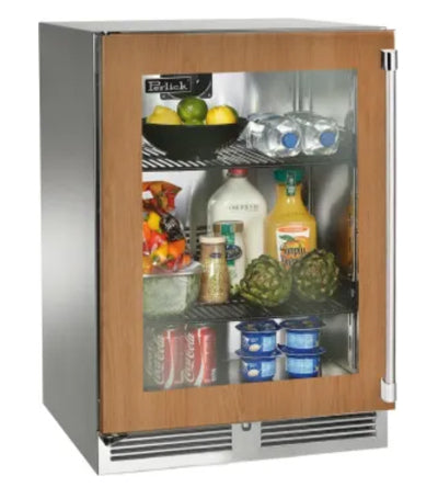 Perlick 24" Signature Series Refrigerator - Overlay Glass Door - Left Hinge - HP24RS-4-4L