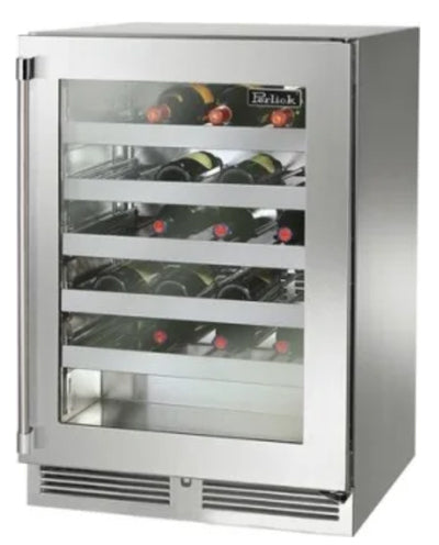 Perlick 24 Inch Wide 45 Bottle Capacity Built-In Outdoor Wine Cooler with Right Hinge and Door Lock - HP24WO-4-3RL