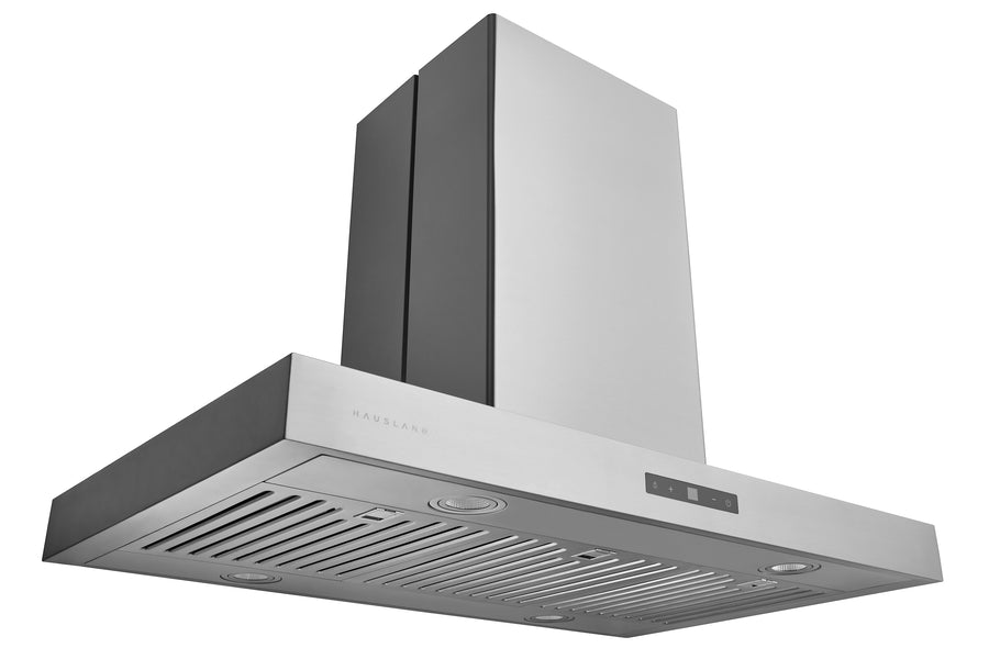 30 Inch T-Shaped Design Island Convertible Range Hood with Dual Control in Stainless Steel