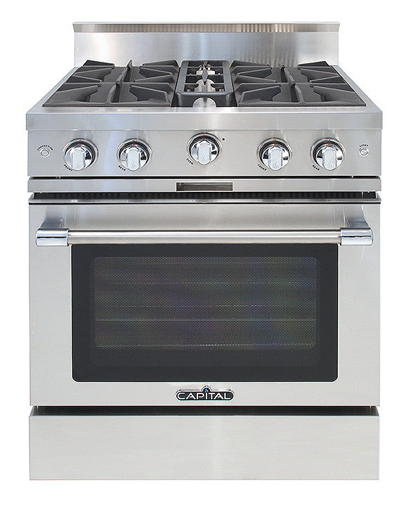 MCOR304N Capital 30" Classic Chef Gas Range with 4 Open Burners - Natural Gas - Stainless Steel