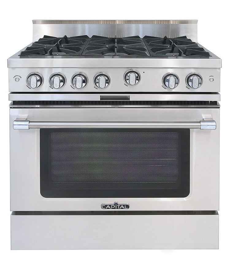 MCOR366N Capital 36" Classic Chef Gas Range with 6 Open Burners - Natural Gas - Stainless Steel