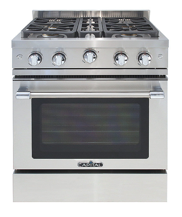 MCR304N Capital Classic Chef 30" Gas Range with 4 Sealed Burners - Natural Gas - Stainless Steel