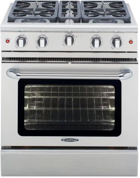 Capital 30 inch pro-style all gas range with 4 sealed burners, model MCR304N