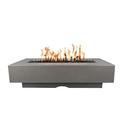 Del Mar 72 Inch Rectangular GFRC Natural Gas Fire Pit in Ash by The Outdoor Plus